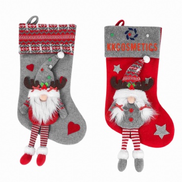 Christmas Gnome Scandinavian Tomte Nordic Style Ornaments Socks