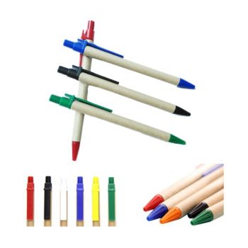 Environmental Recycle Ball-Point Pen With Retractable Tip
