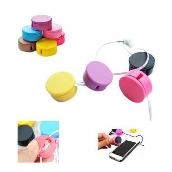 Silicone Portable Mini Cable Tie With Phone Screen Wipe