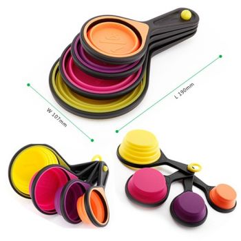 Collapsible Silicone Measuring Cups Measuring Spoons