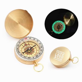 Luminous Copper Clamshell Compass