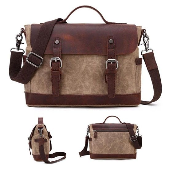 Canvas Dot Backpack Set – Unisex School Bag With Laptop Compartment | 3-in-1 Backpack, Shoulder Bag & Purse - View #12