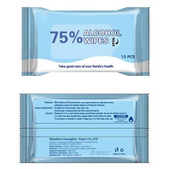 75% Alcohol Wipes 10's