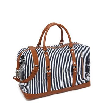 Weekender Bags Canvas Leather Duffle Bag