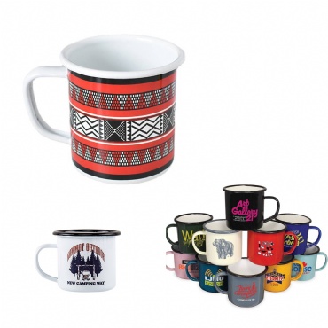 12 Oz Metal Camper Cup With Wrap Full Color Print