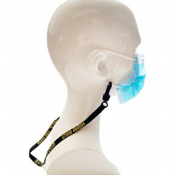 Full Color Face Mask Lanyard w /Swivel Hook