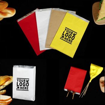 Oilproof Kraft Paper Bag Take-out Grocery Bag Lunch Bag
