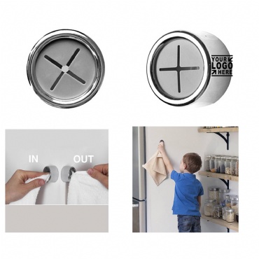 Circular Self-adhesive Untraceable Bathroom Hooks