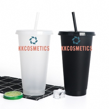 24 Oz Customizable Multi-color Cup Tumbler with Lids and Straw