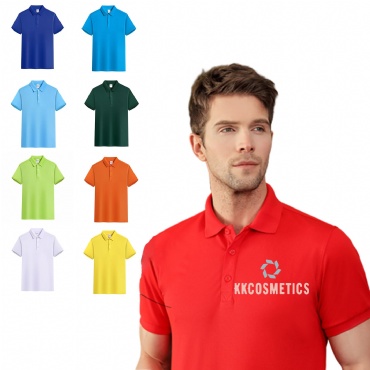 Unisex Short-Sleeved Lapel Workwear Custom Polo Shirts