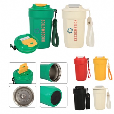 Custom 14Oz Octagonal Thermal Coffee Cup With Rope