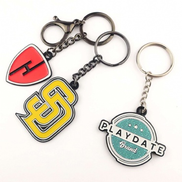 2D Single-Sided Metal Key Chain