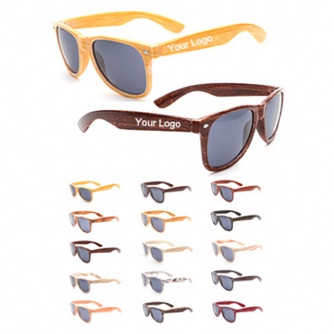 Wood Grain Appearance Adult Sunglasses