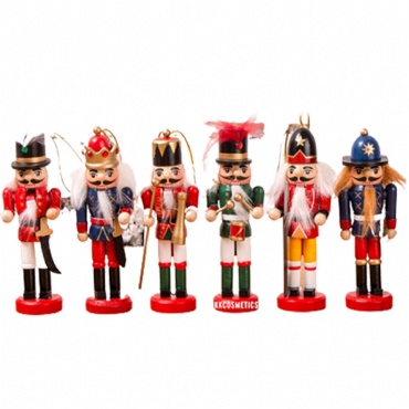 6Pcs Set Nutcracker Wooden Decoration