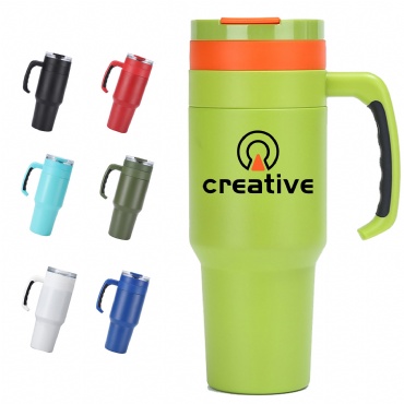 40 Oz. Stainless Steel Travel Tumbler W/ Handle