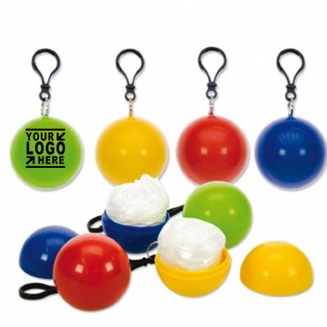 Custom Outdoor Cloak Disposable Raincoat Ball/Keychain