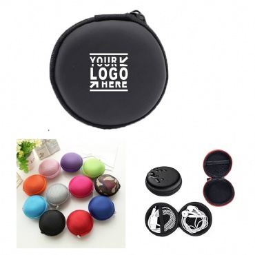 EVA Round Headphone Storage Box/Change Purse
