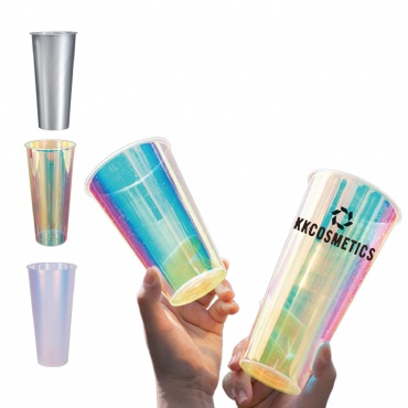 23 Oz Custom Printed  Holographic Disposable Plastic Cups