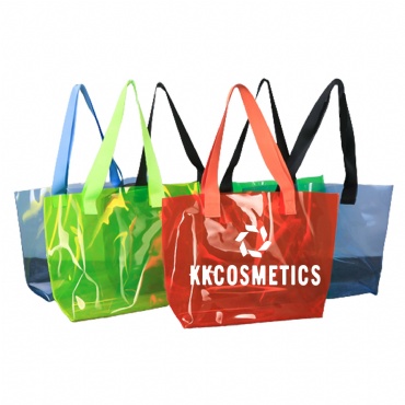 Customizable Clear Candy Color Little Neon Shopping Beach Tote Bag