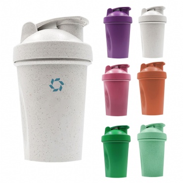 Customizable 14Oz Eco-Friendly Straw Shaker Cup w/Mix Ball