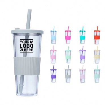 24Oz Double Milk Tea Straw Cup