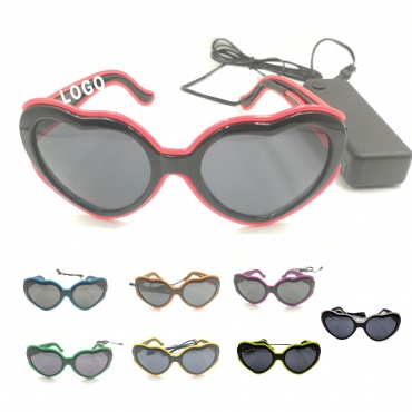 Heart-shaped Led Light Up Glowing Glasses