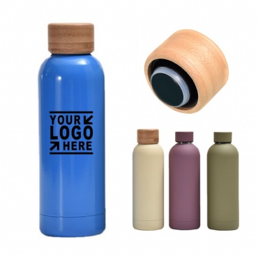 17oz Stainless Thermos Cup With Bamboo Lid