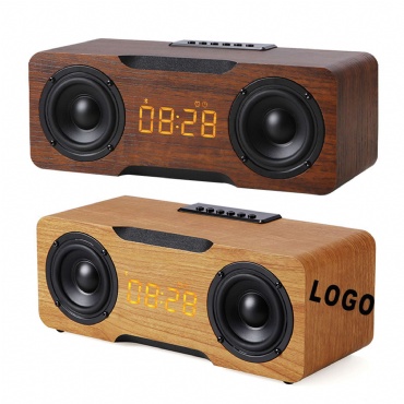 New Double Horn Wooden Bluetooth Speaker