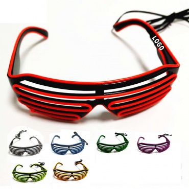 Led Light Up Glowing Blinds Cold Light Glasses