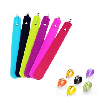 Silicone Slap Wrist Bracelet Capacitive Touch Screen Pen Stylus For Phones
