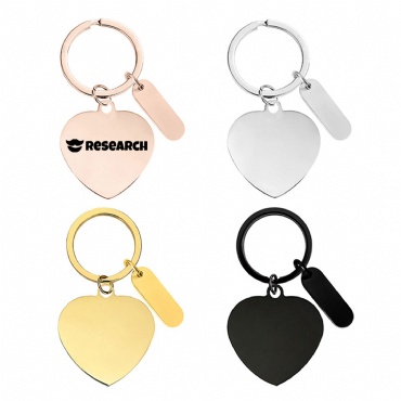 Heart Shape Metal Keychain