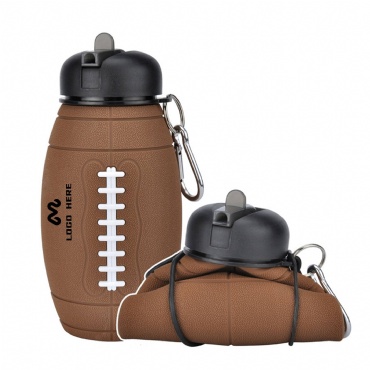 Rugby Shape Folding Silicone Bottle