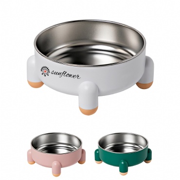 Slip-Resistant Steel Dog Food Bowl