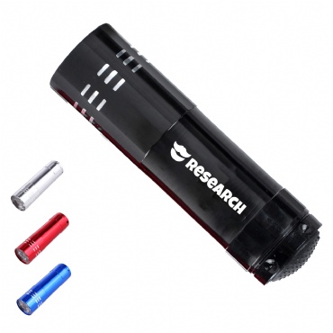 9LED Aluminum Mini-Bright Flashlight w/ Strap