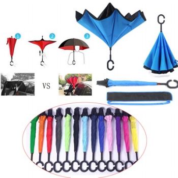 Double Layer Upside Down Inverted Umbrella Reverse Design