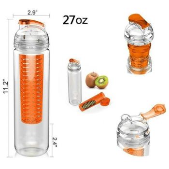 Infuser Flip Lid BPA Free Water Bottle