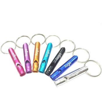 Aluminum Metal Whistle Keychain