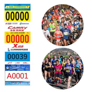Marathon Race Numbers Bibs With Pin