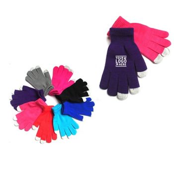 Solid Knitted Touch Screen Glove